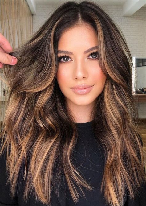 Caramel Highlights on Dark Hair [BALAYAGE HIGHLIGHTS ON .